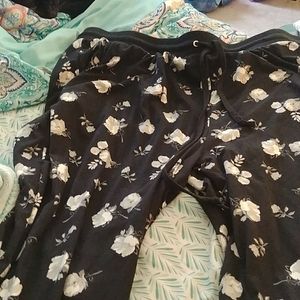 Terra and sky floral joggers